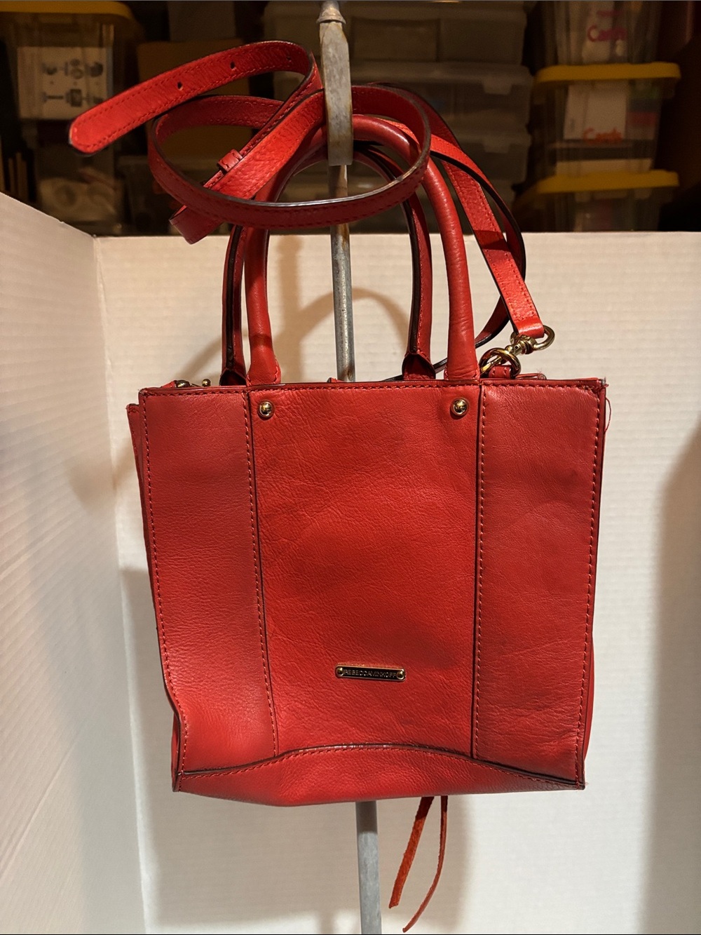 Rebecca Minkoff Red Leather Tote Bag